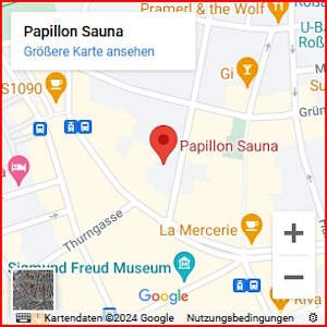 Der Weg zum Swingerclub Papillon Sauna in 1090 Wien
